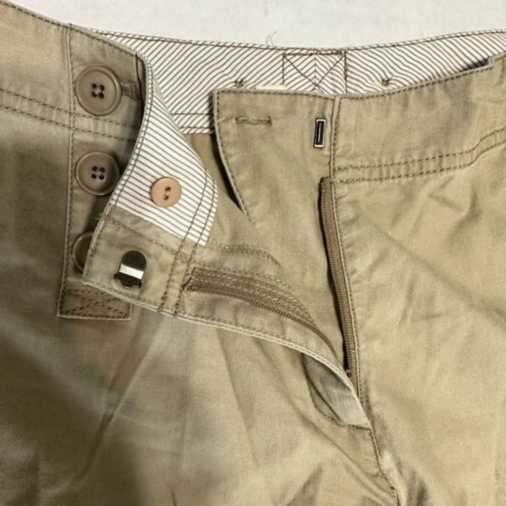 J. Jill Cotton Pants Khaki Stone Womens Size 2 casual bigger buttons‎ - Picture 3 of 14